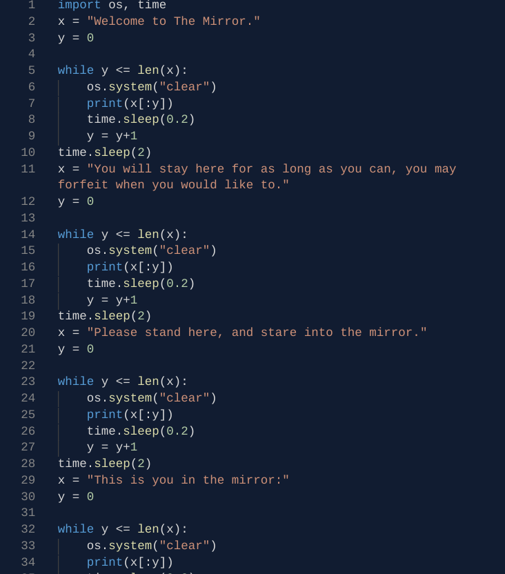 This is really just a python code, there's nothing really interesting about it.