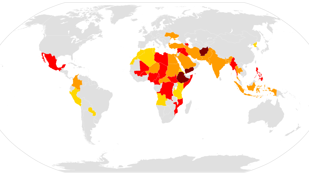 Ongoing conflicts around the world in 2021
