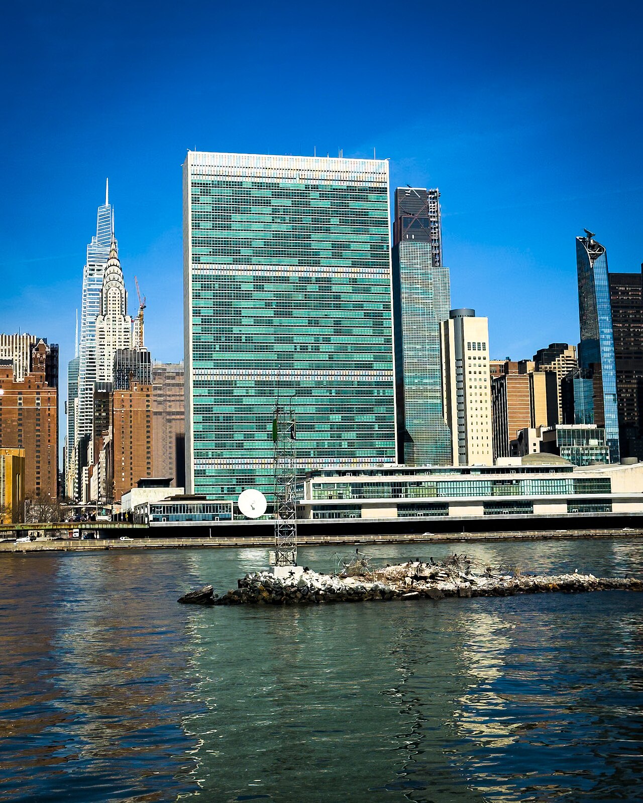 United Nations Headquarters, seen from an NYC Ferry on the East River