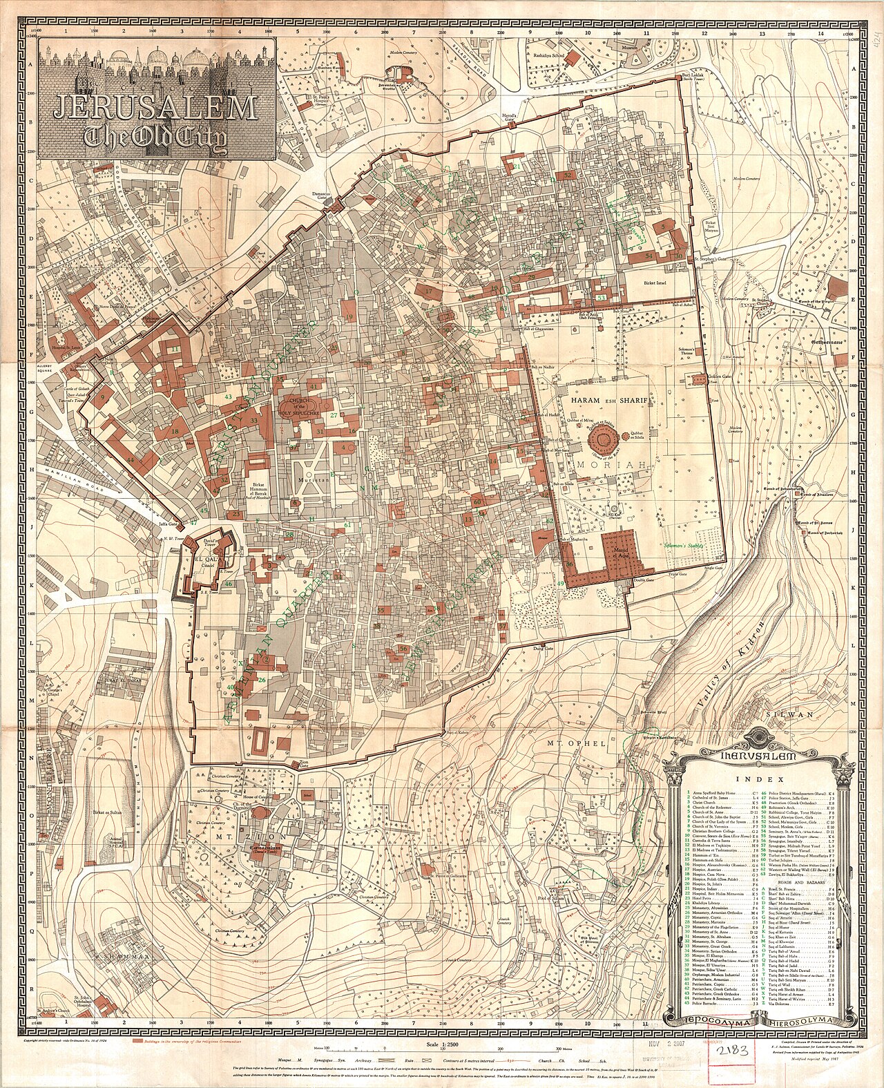 Survey of Palestine map 1:2,500