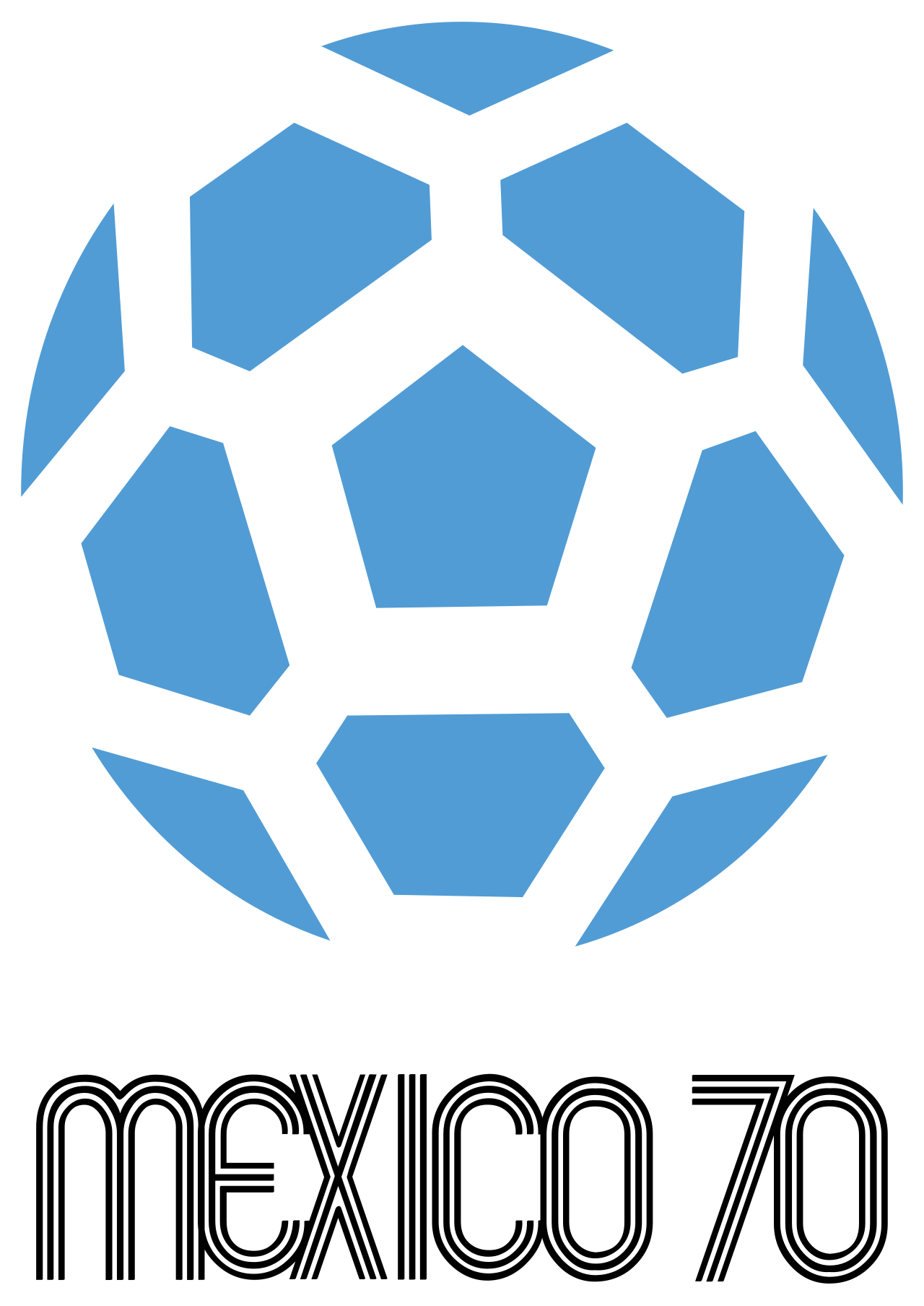 The logo of 1970 FIFA World Cup – 9th FIFA World Cup, held in Mexico